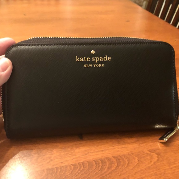 NWT  kate spade ♠️ Large Continental Wallet. Black - Picture 1 of 4